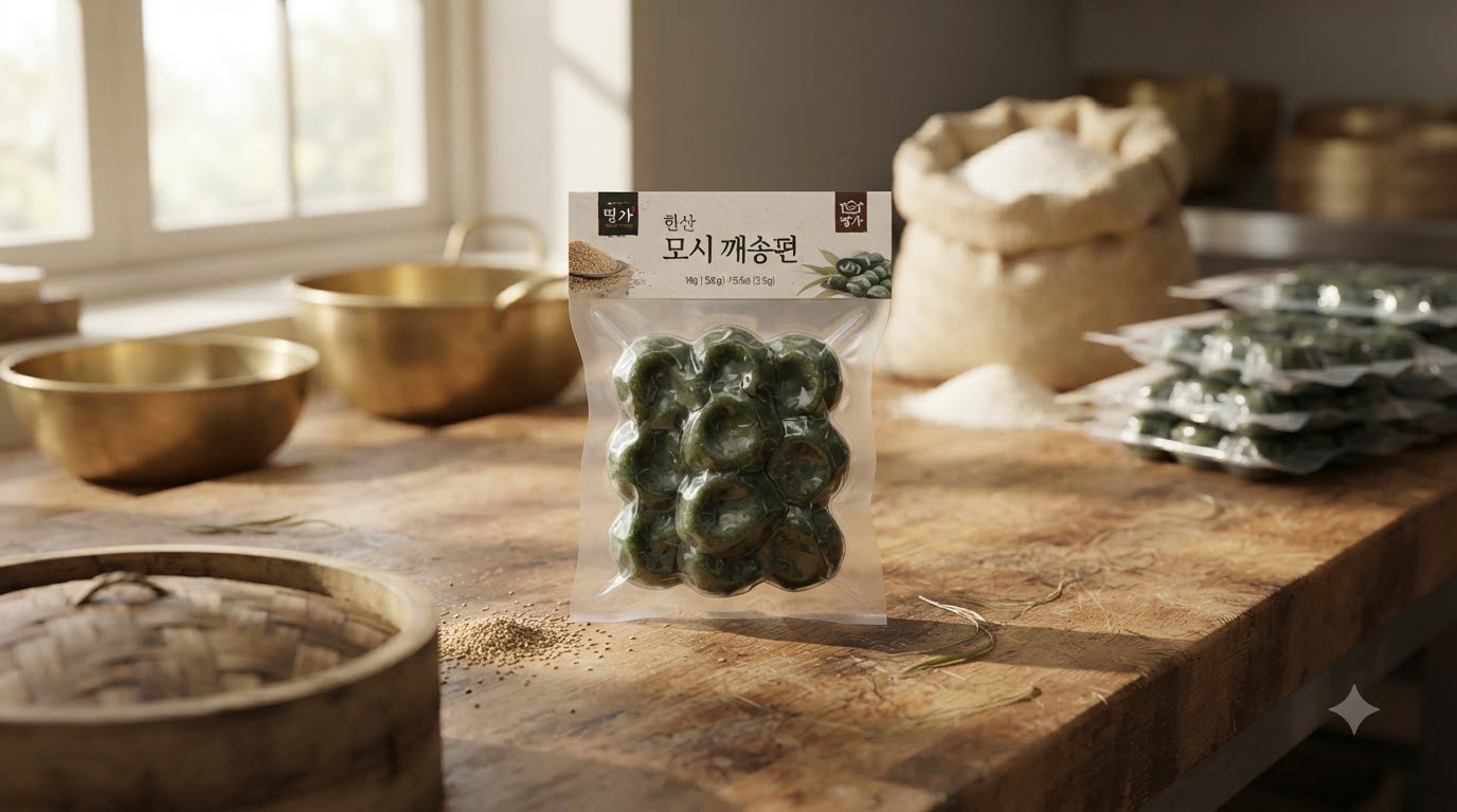 서천 한산 모시 깨송편, 고소한 깨소와 3봉 구성이 눈에 들어오는 이유 상품 연출 이미지 3